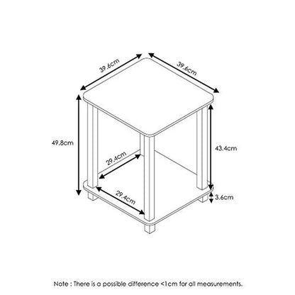 Ensemble de table d'appoint compact à 3 niveaux et centre de divertissement Tubes en PVC robustes et construction en MDF Assemblage facile Convient aux téléviseurs jusqu'à 55"