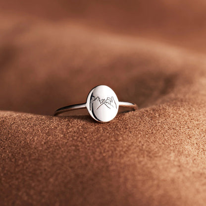 925 Sterling Silver Engraved Ring